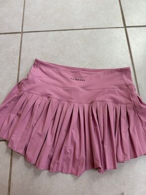 Goldhinge Rose Pink Pleated Skater Skirt